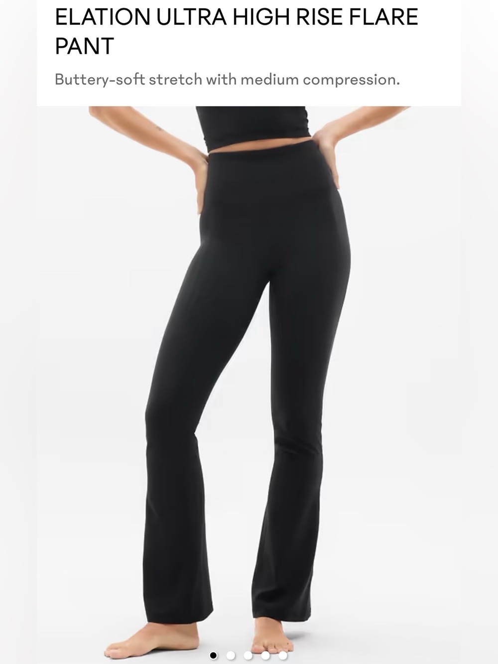 ATHLETA Elation Ultra High Rise Flare Pant - Black- Small - Tall length